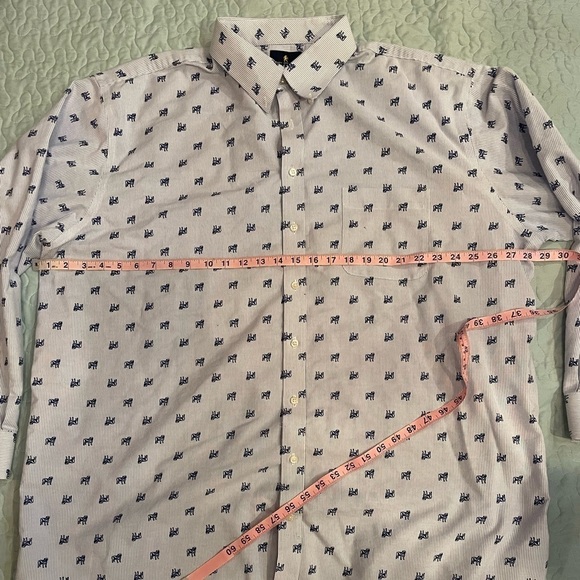 Stafford Other - Stafford  Travel Oxford Light Blue  18.5 Wrinkle Free Bulldog